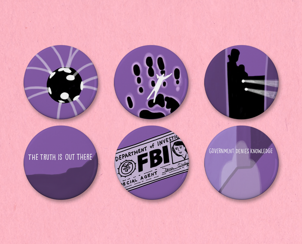 X-Files Opening Credits button set #2